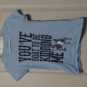 Light blue goat kid shirt